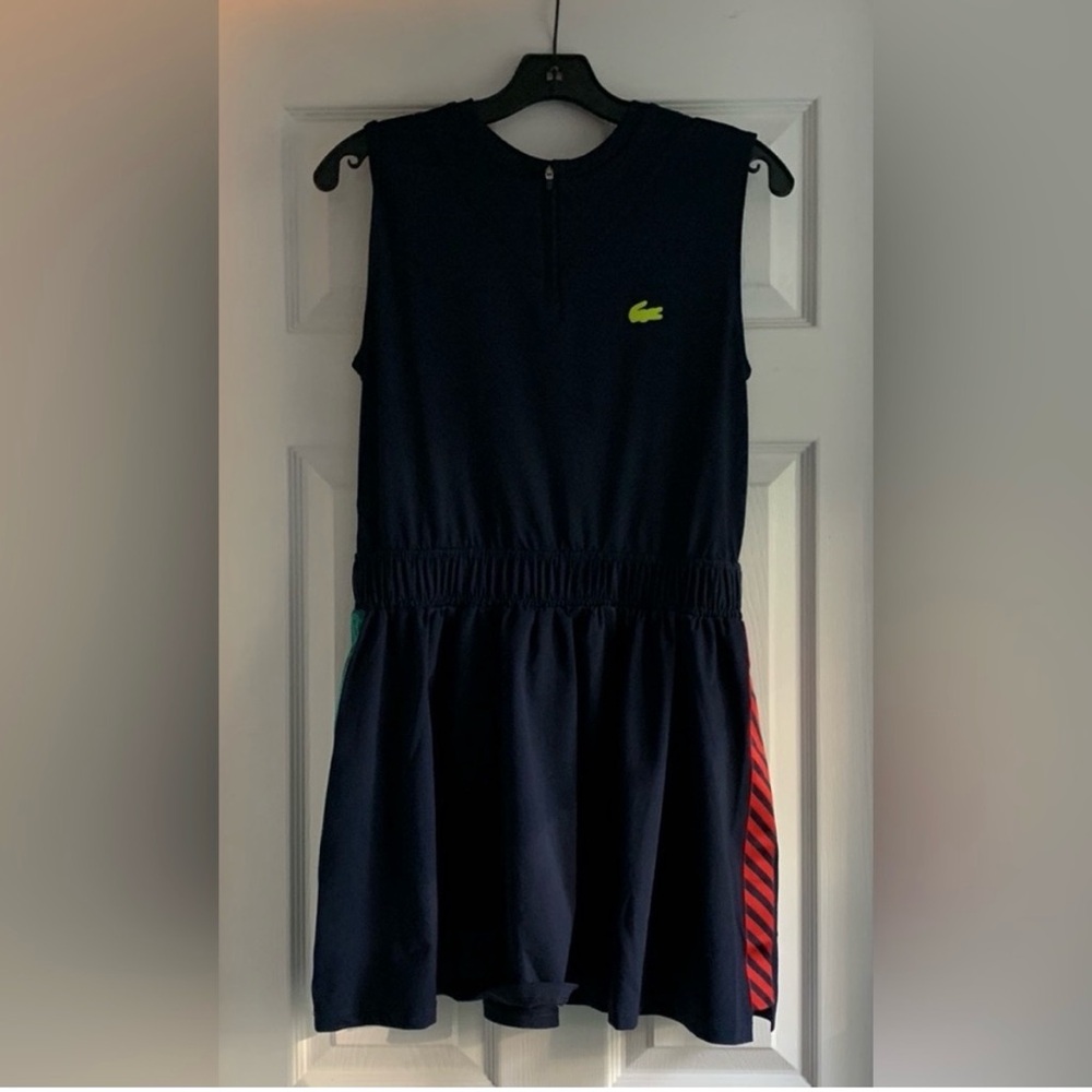 Lacoste sport performance Blue Knee-Length Sleeveless dress, M/40/8